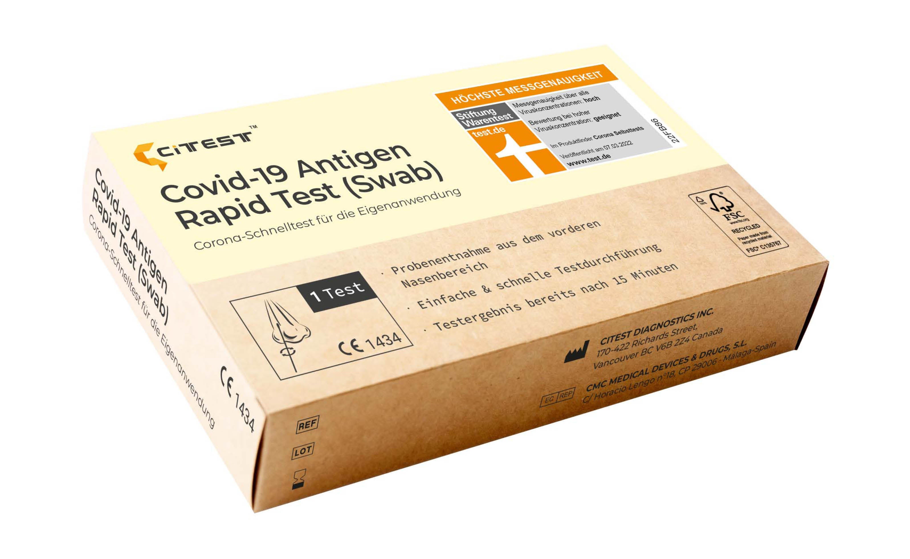 Citest Diagnostics COVID-19 Antigen Rapid Test (Swab) –