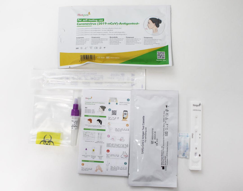 Hotgen Coronavirus-Antigentest: Verpackungsinhalt / Bestandteile des Tests - Jürgensen